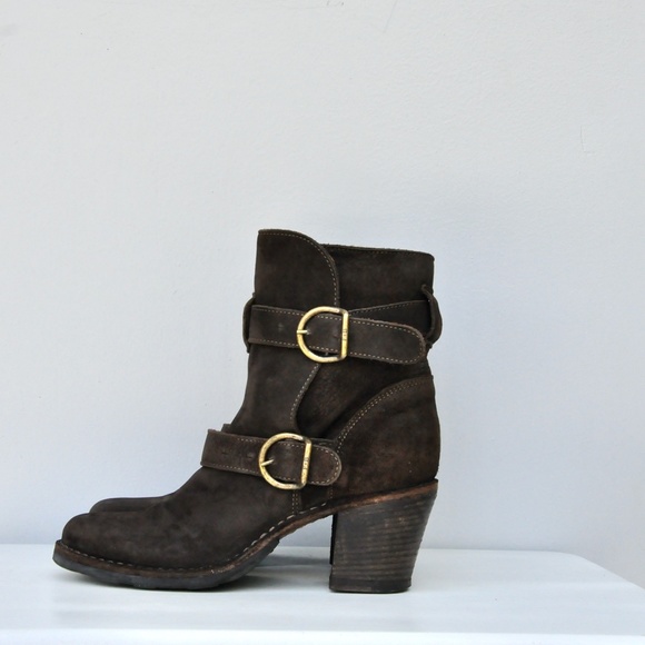 Fiorentini+Baker Brown Leather Suede Ankle Boots - Picture 5 of 11